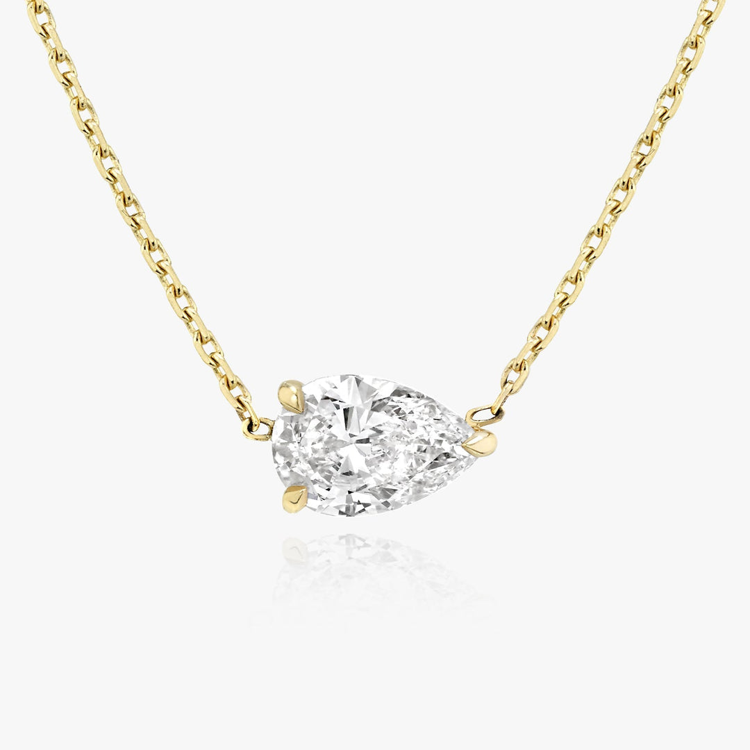 0.25CT - 1.0CT Pear Solitaire F-VS Lab Grown Diamond Necklace