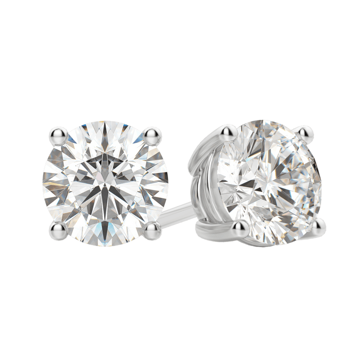 0.50CT - 4.0CT Round Solitaire F-VS Lab Grown Diamond Earrings