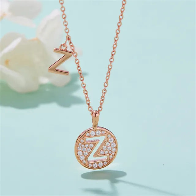 " Z " Letter Moissanite Diamond Necklace for Women