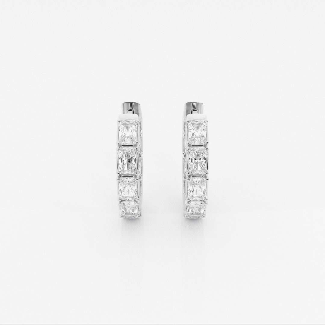 Oval and Pear FG-VS2 Lab Grown Two Stone Diamond Earrings
