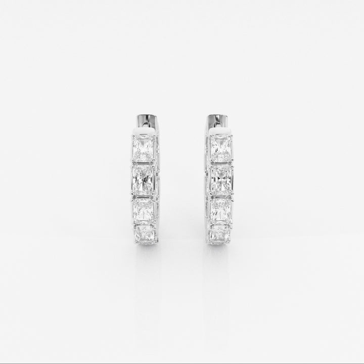 Oval and Pear FG-VS2 Lab Grown Two Stone Diamond Earrings
