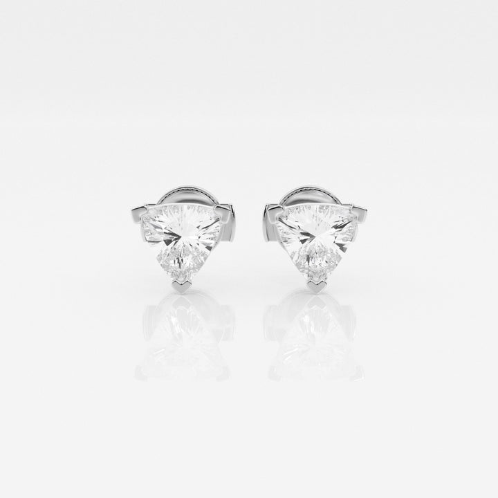 Trillion Cut FG-VS2 Lab Grown Diamond Stud Earrings for Women