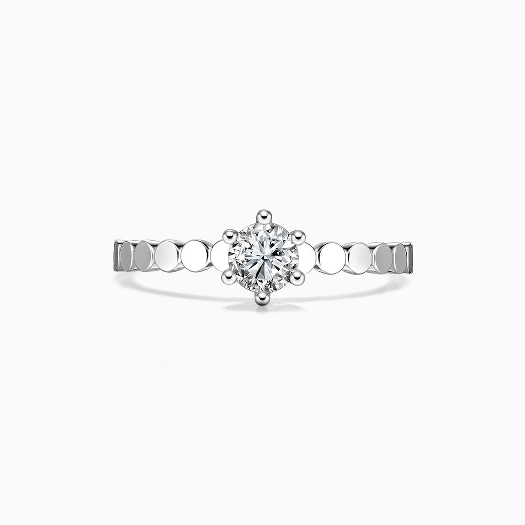 1.0CT Round Cut Diamond Unique Moissanite Engagement Ring
