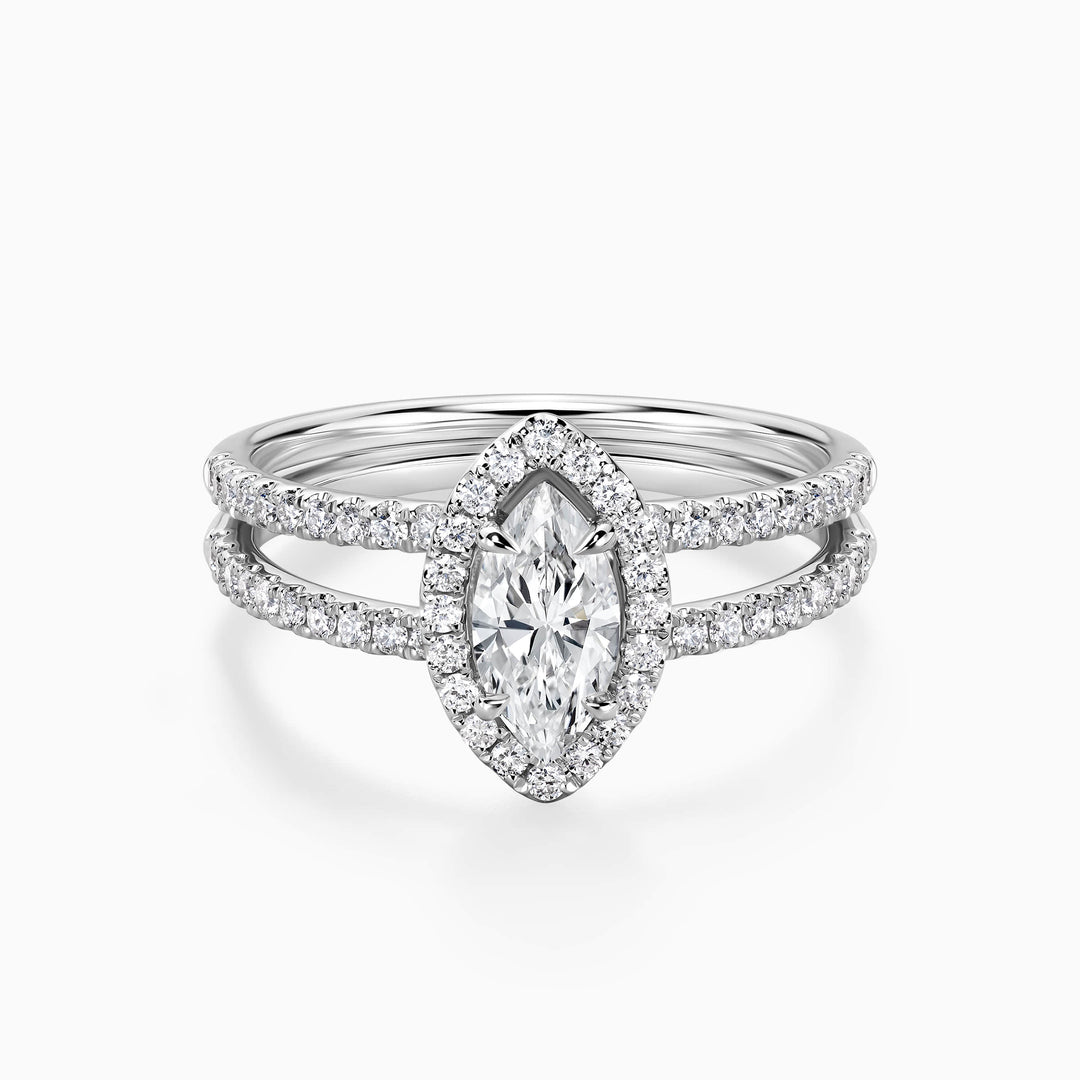 1.50CT Pear Cut Diamond Moissanite Split Shank Engagement Ring