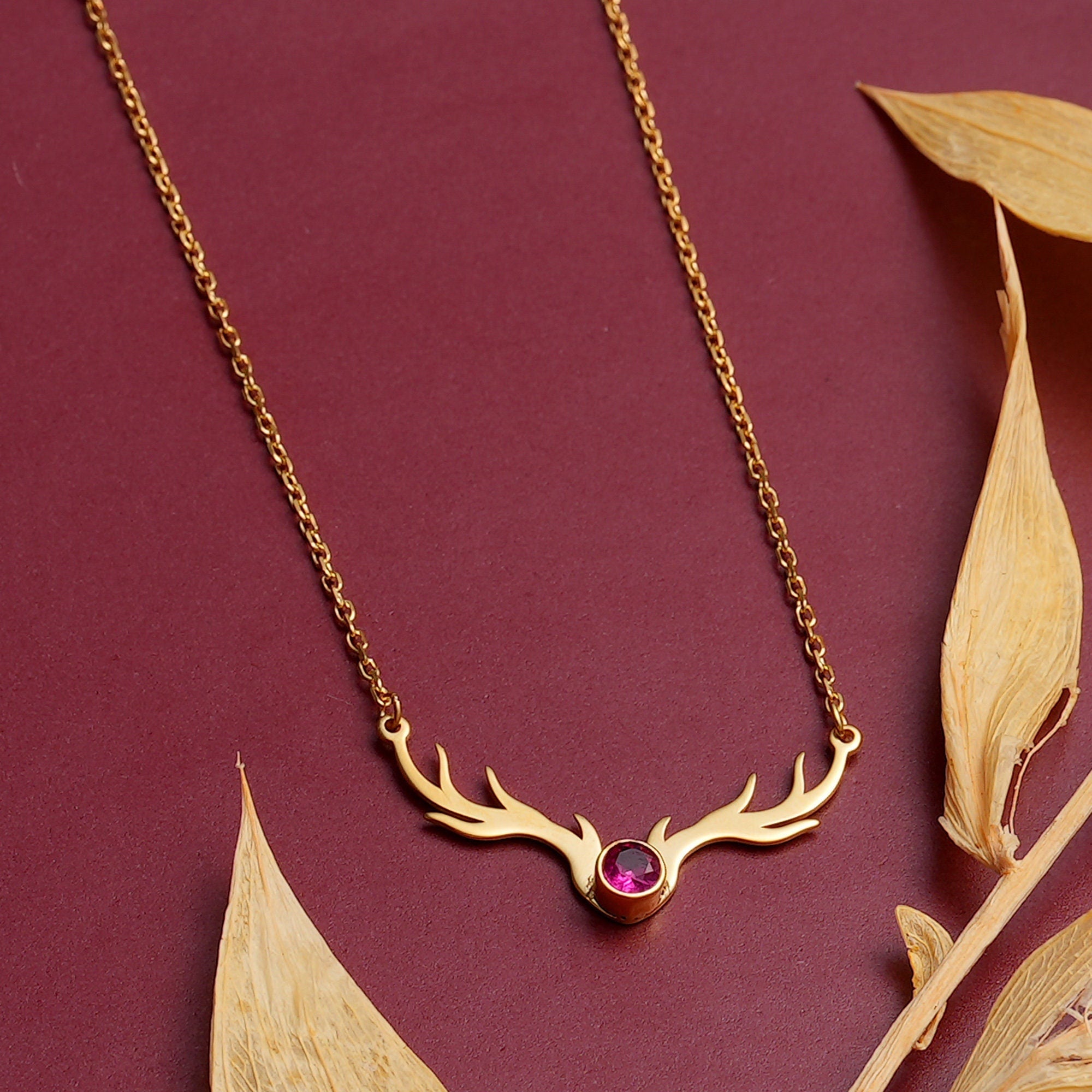 Antler Necklace, rose Gold Antler Necklace, Delicate Antler Necklace, Deer Necklace, Horn store Necklace, Rustic Necklace, gift ideas, birthday