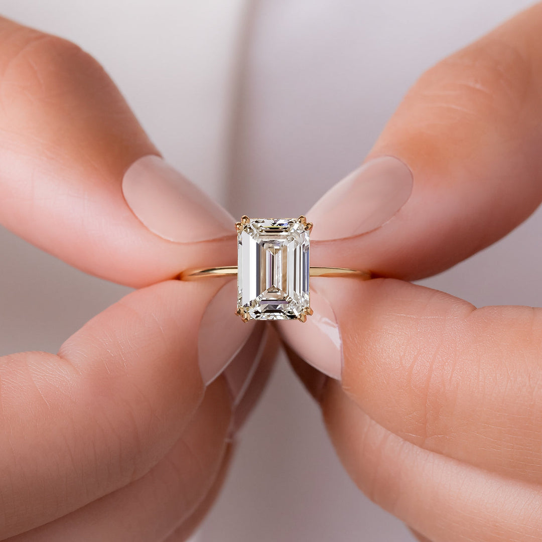 moissanite diamond engagement ring by david simson jewelry