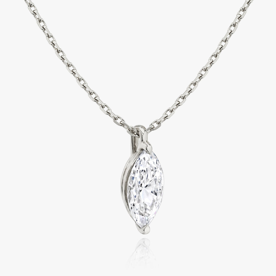 0.25CT - 1.0CT Marquise Solitaire F-VS Lab Grown Diamond Necklace