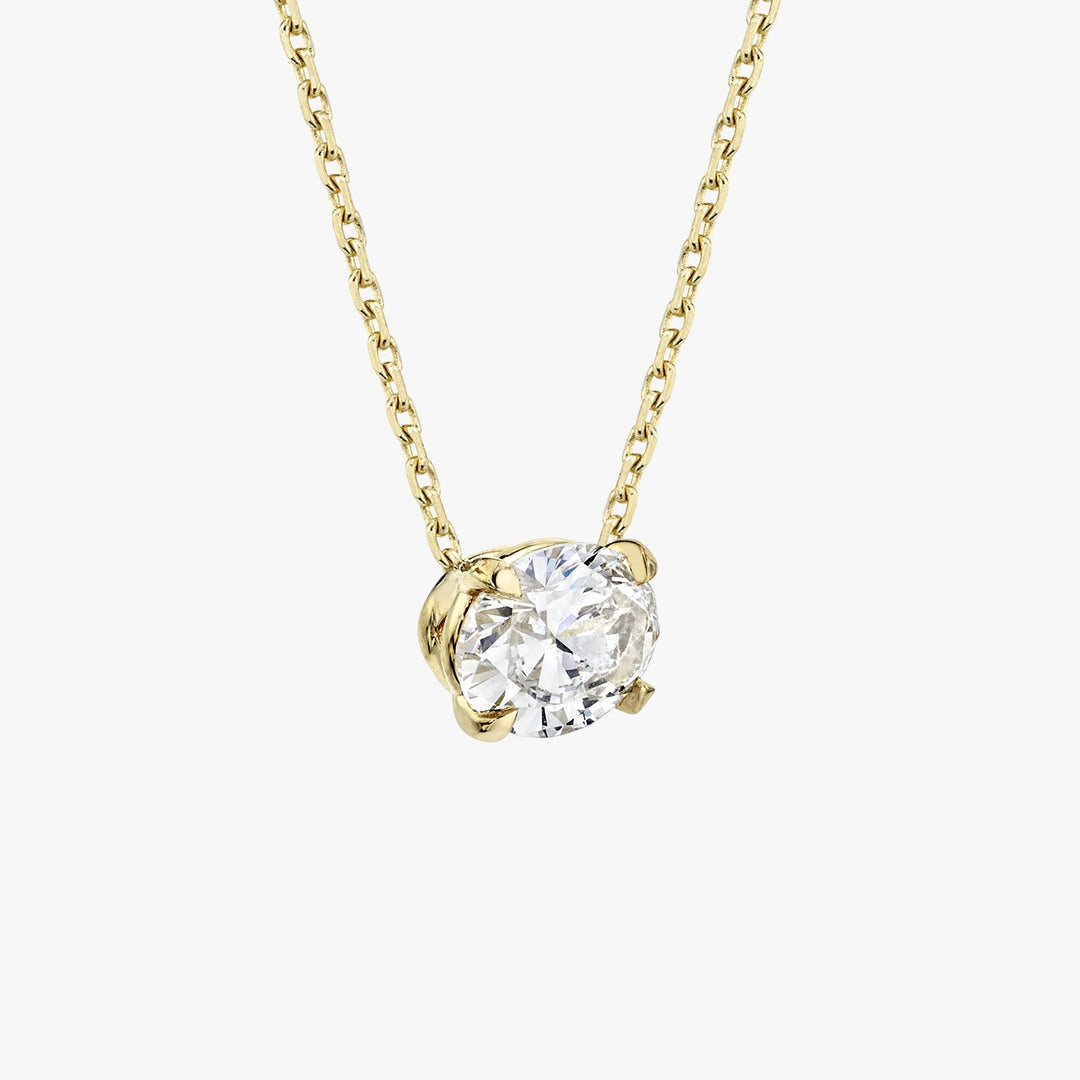 0.25CT - 1.0CT Oval Solitaire F-VS Lab Grown Diamond Necklace