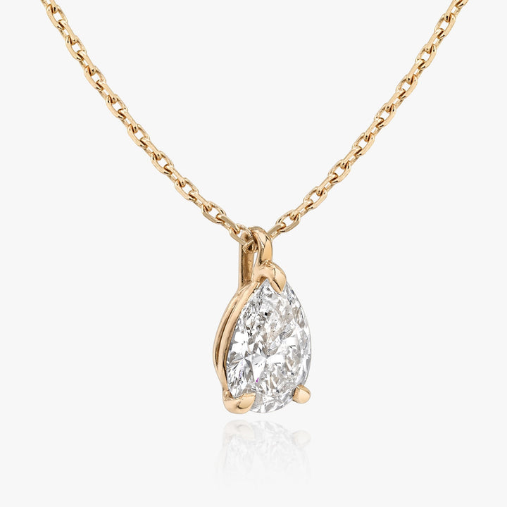 0.25CT - 1.0CT Pear Solitaire F-VS Lab Grown Diamond Necklace