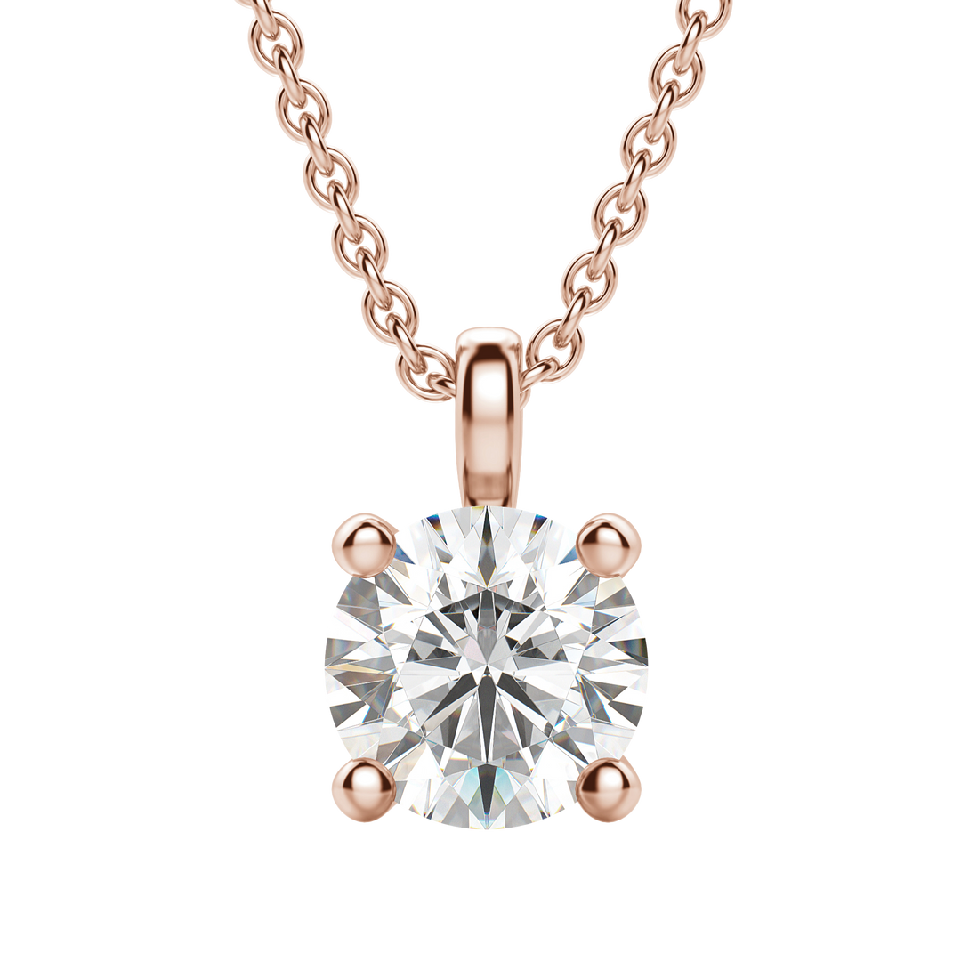 0.25CT - 1.50CT Round Solitaire F-VS Lab Grown Diamond Necklace