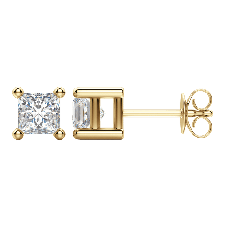 0.50CT - 2.0CT Princess Solitaire F-VS Lab Grown Diamond Earrings