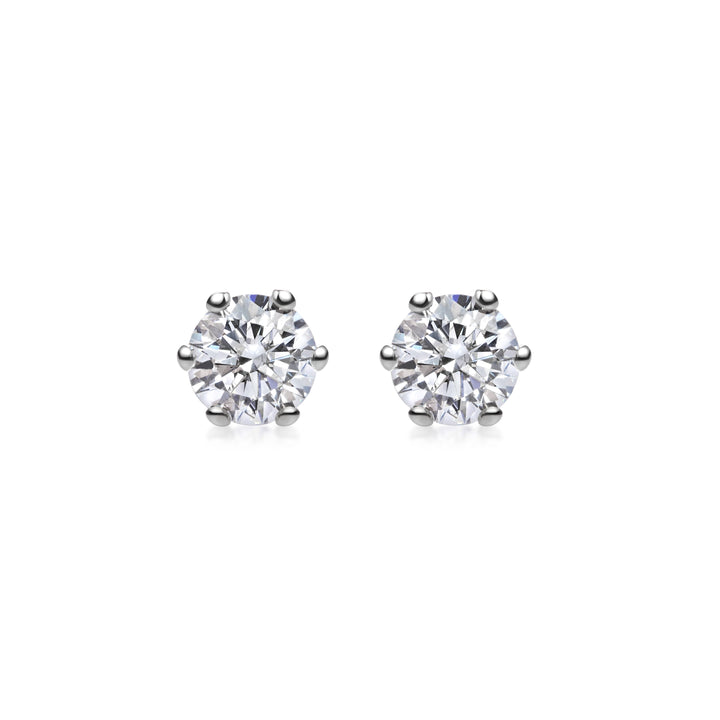 0.5CT Round Solitaire G-VVS Lab Grown Diamond Earrings