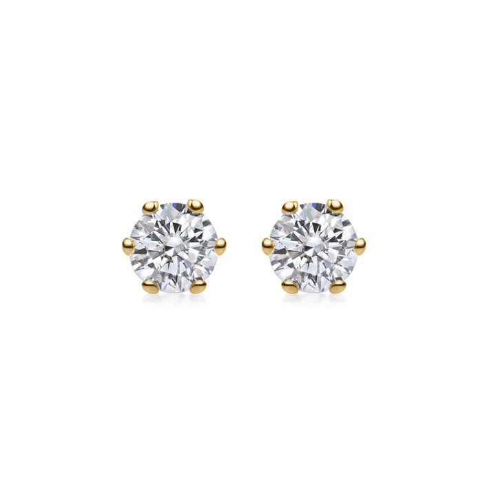 0.5CT Round Solitaire G-VVS Lab Grown Diamond Earrings
