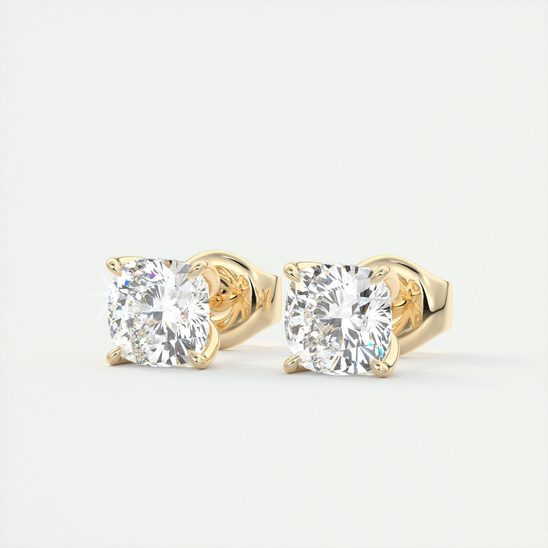 1.0CT Round Solitaire G-VS Lab Grown Diamond Earrings