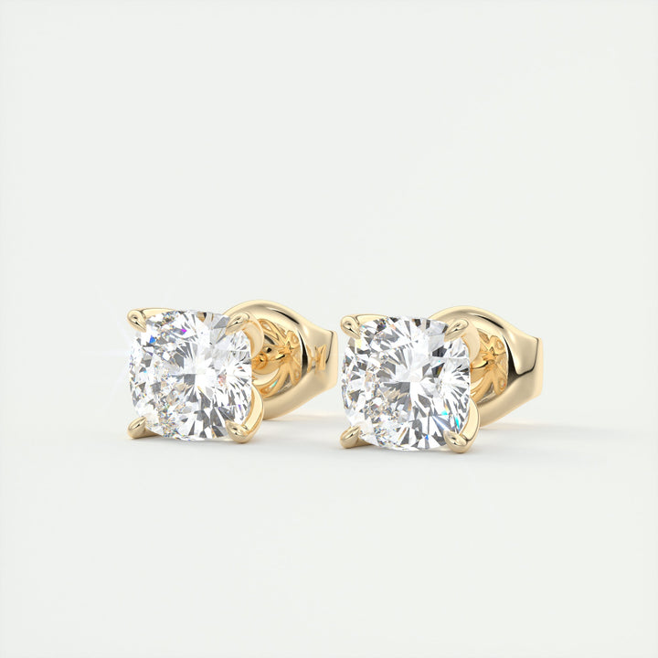 1.0CT Round Solitaire G-VS Lab Grown Diamond Earrings