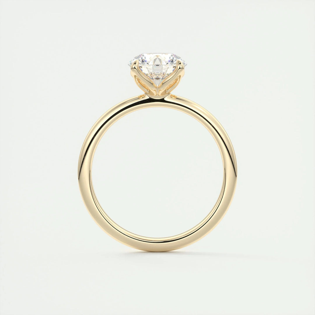 1.35CT Round Cut Solitaire Moissanite Diamond Engagement Ring