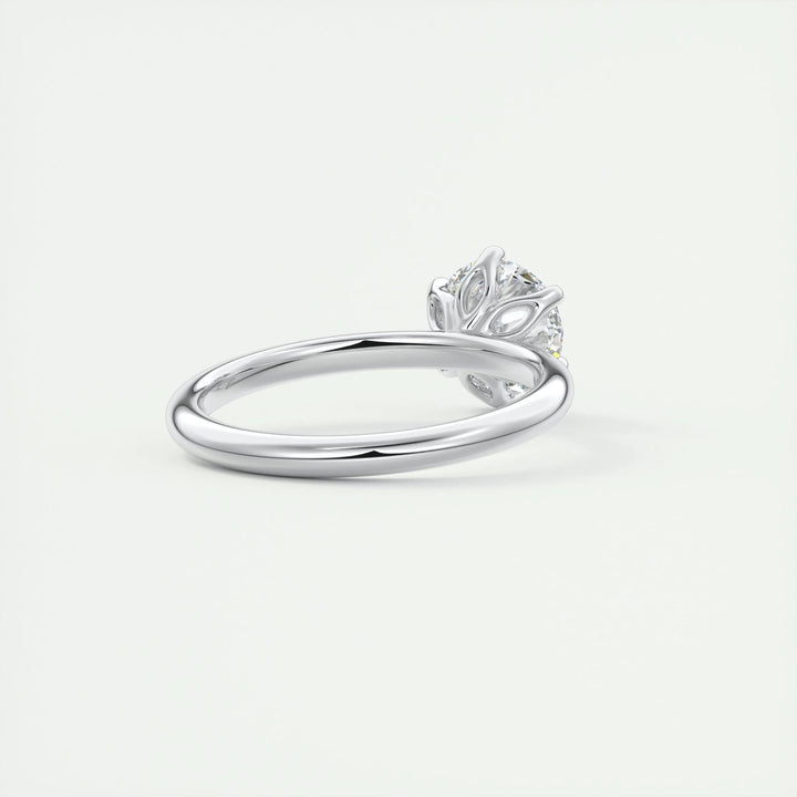 1.35CT Round Cut Solitaire Moissanite Diamond Engagement Ring