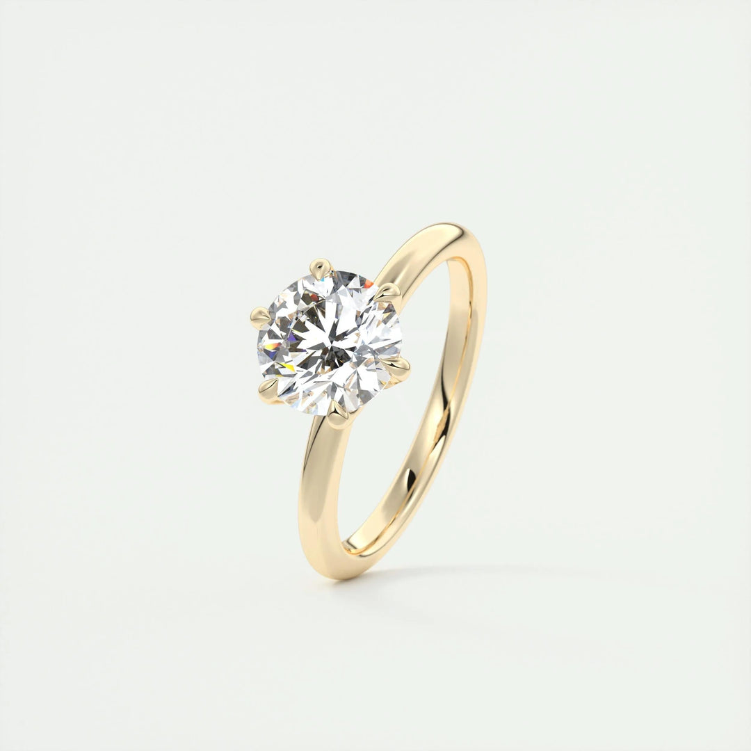 1.35CT Round Cut Solitaire Moissanite Diamond Engagement Ring