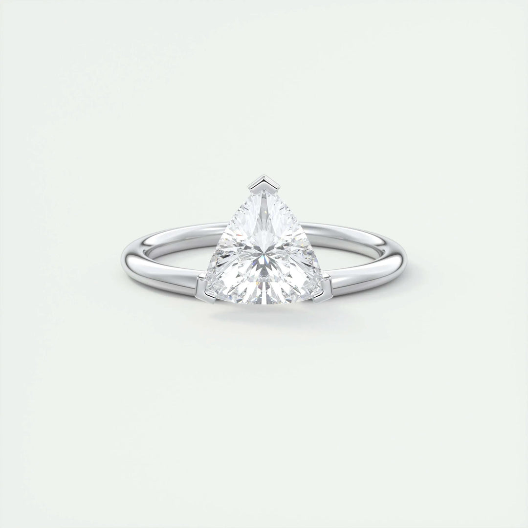 1.44CT Trillion Cut Solitaire Moissanite Diamond Engagement Ring