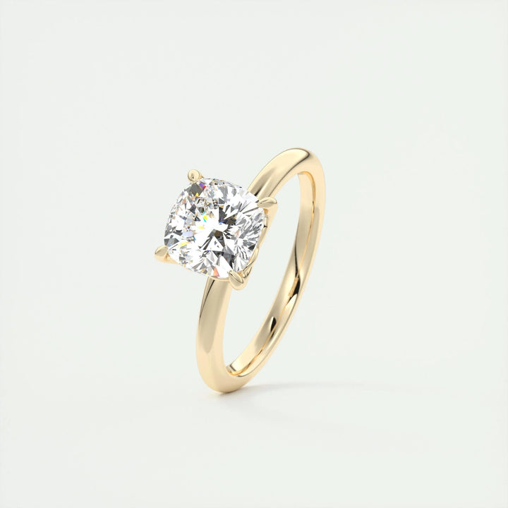 1.49CT Cushion Cut Solitaire Moissanite Diamond Engagement Ring