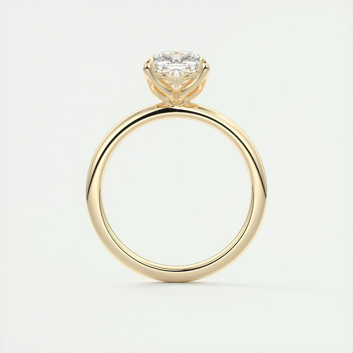 1.49CT Cushion Cut Solitaire Moissanite Diamond Engagement Ring