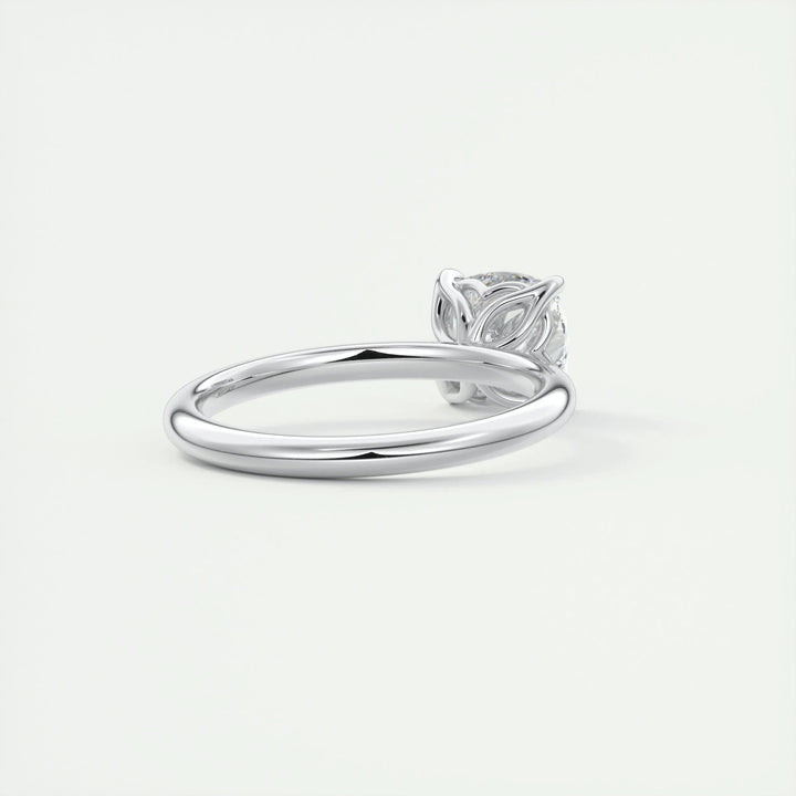 1.49CT Cushion Cut Solitaire Moissanite Diamond Engagement Ring