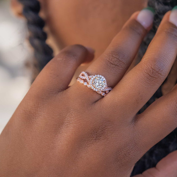 1.50CT Oval Cut Halo Moissanite Diamond Engagement Ring