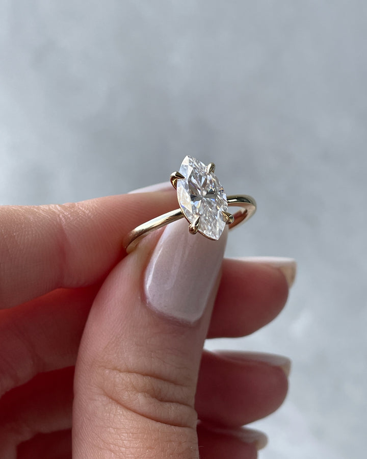 1.50ct Marquise Cut Solitaire F/VS1 Lab Grown Diamond Engagement Ring