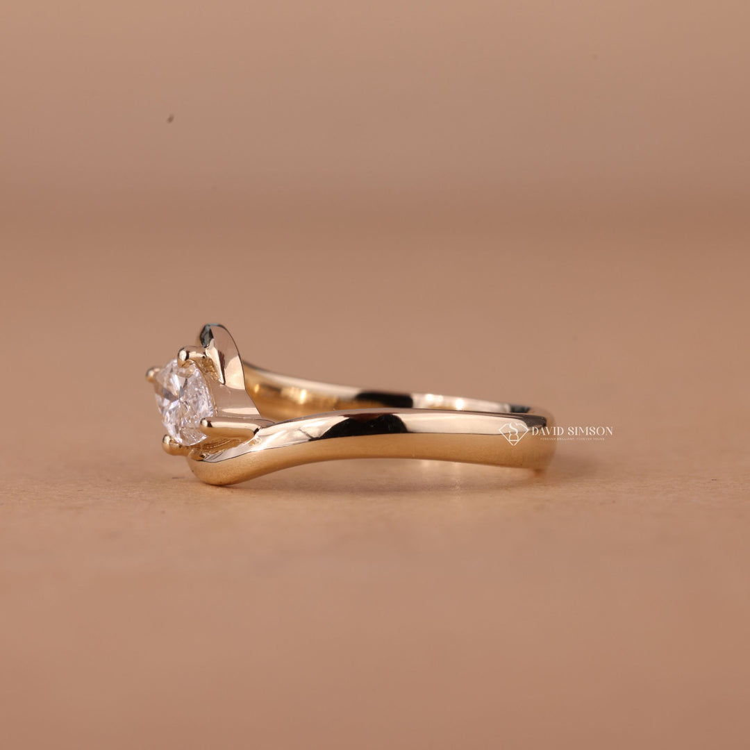 VVS1 Marquise Moissanite
Ethical Engagement Ring
Sideways Marquise Ring
Architectural Ring Design
