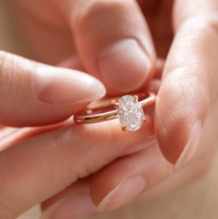 2 Carat Oval Engagement Ring Gold2.5ct Oval Cut Diamond RingLab Grown Oval Diamond Solitaire