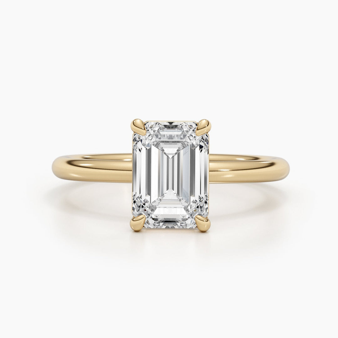 1.79ct Emerald F-VS Solitaire Lab Grown Diamond Engagement Ring – DAVID ...