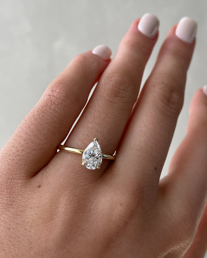 1.80ct Pear Solitaire E/VS1 Lab Grown Diamond Engagement Ring
