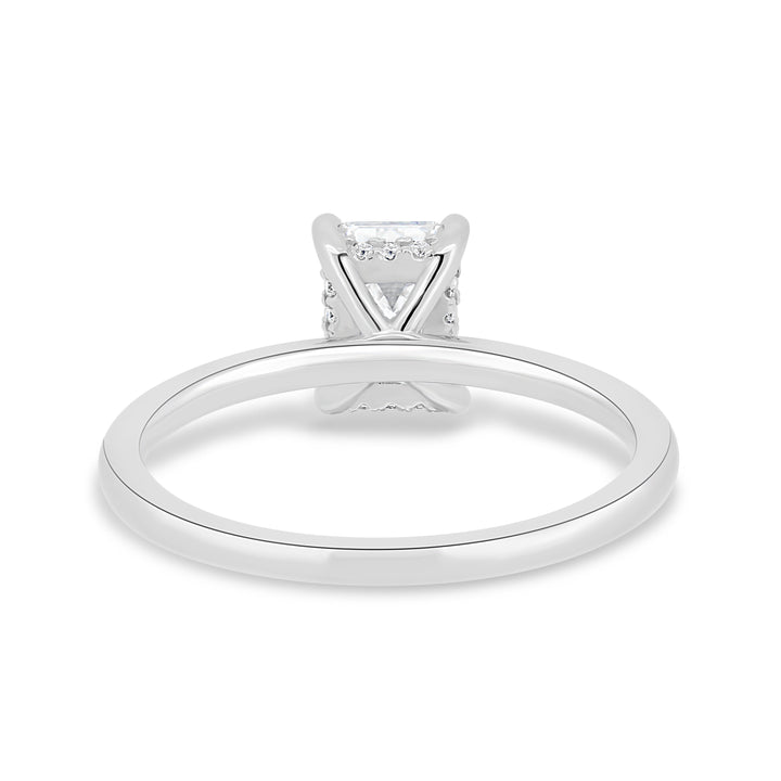 1.86ct Emerald Hidden Halo E/VS2 Diamond Lab Grown Engagement Ring