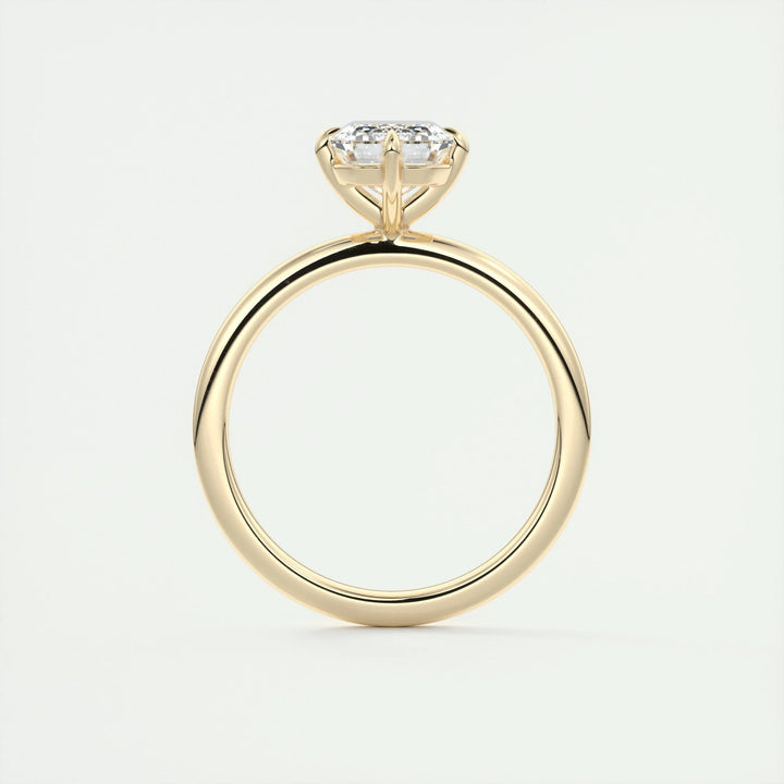 1.91CT Emerald Cut Solitaire Diamond Moissanite Engagement Ring