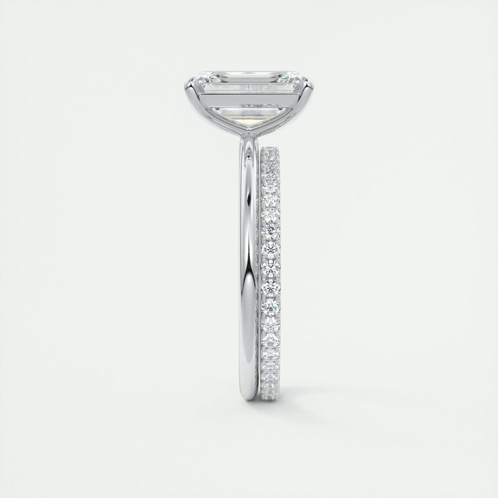 1.91CT Emerald Cut Solitaire Diamond Moissanite Engagement Ring
