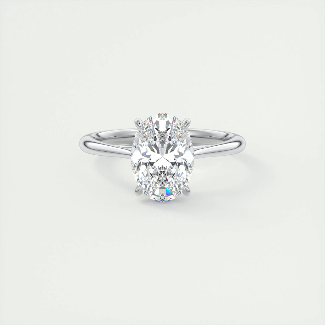 1.91CT Oval Cut Solitaire Moissanite Diamond Engagement Ring