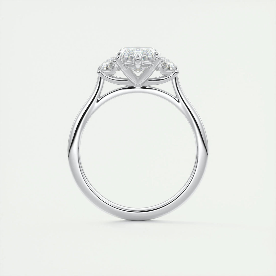 1.98CT Marquise Cut Three Stone Moissanite Diamond Engagement Ring