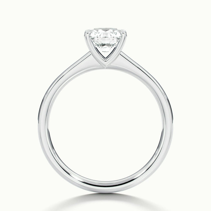 1.0CT Round Cut Solitaire Moissanite Diamond Engagement Ring