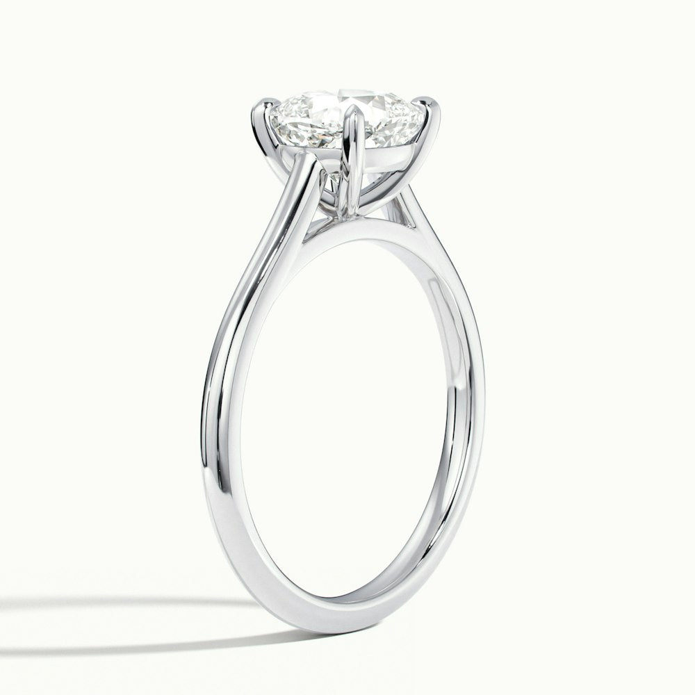 1.50CT Cushion Cut Solitaire Moissanite Diamond Engagement Ring