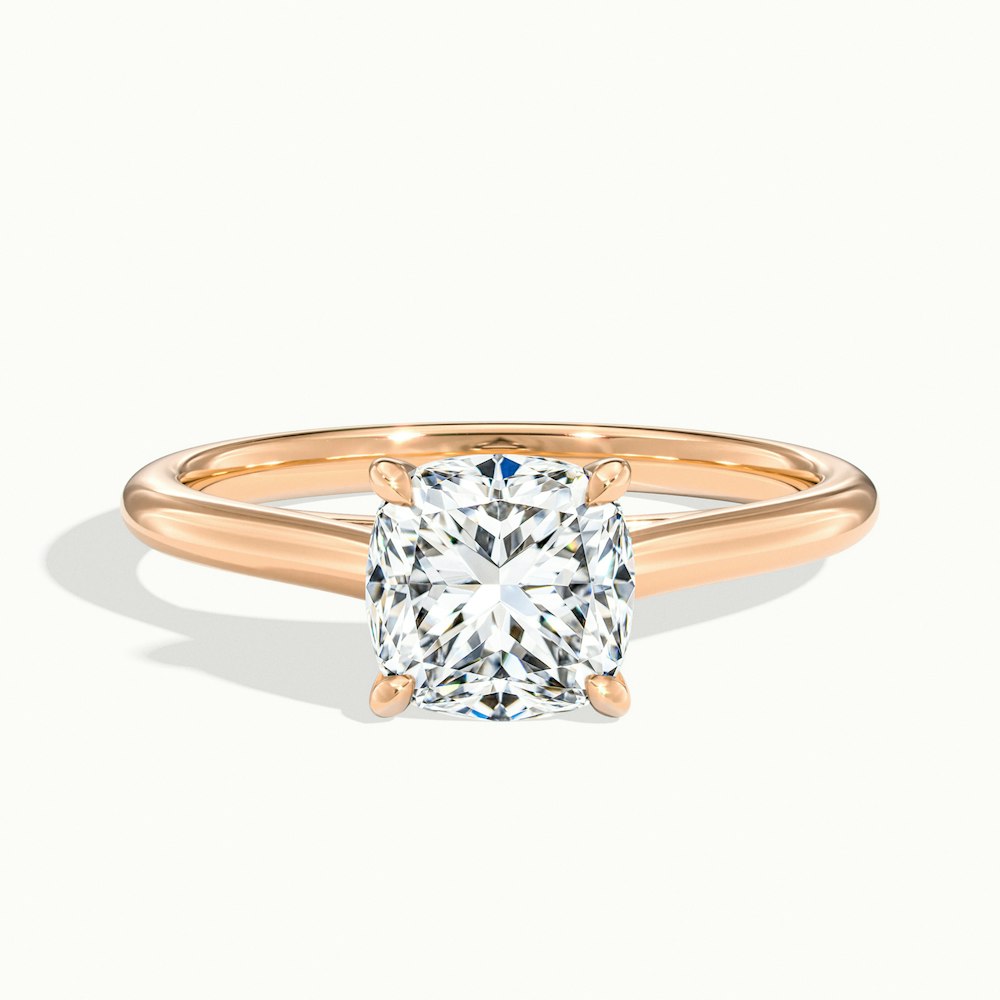 1.50CT Cushion Cut Solitaire Moissanite Diamond Engagement Ring