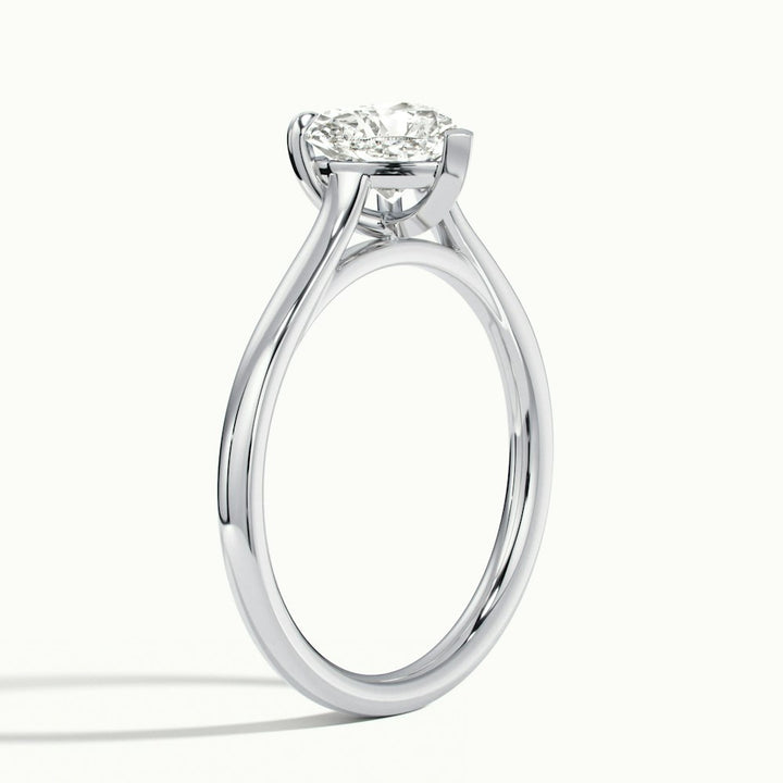 2.0CT Heart Shape Solitaire Diamond Moissanite Engagement Ring