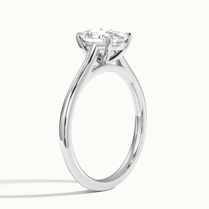 1.50CT Oval Cut Moissanite Diamond Solitaire Engagement Ring