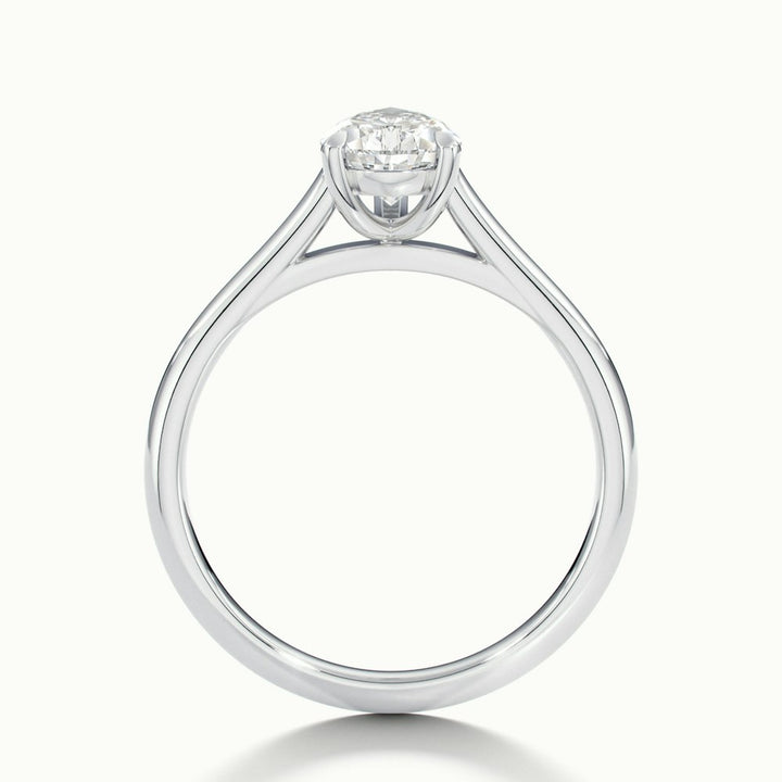 1.50CT Pear Cut Solitaire Diamond Moissanite Engagement Ring