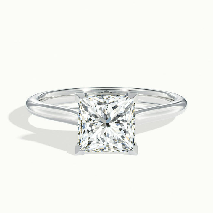 1.50CT Princess Cut Diamond Solitaire Moissanite Engagement Ring