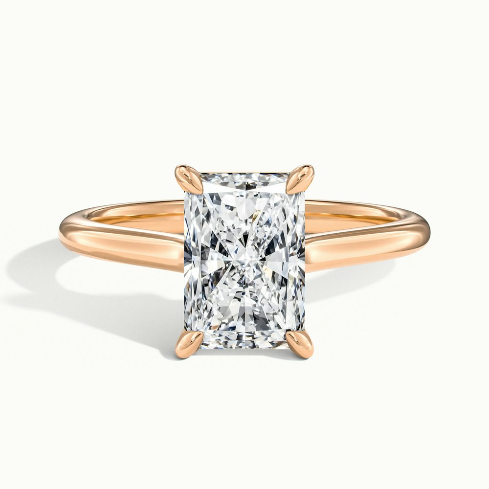 2.0CT Radiant Cut Moissanite Solitaire Diamond Engagement Ring