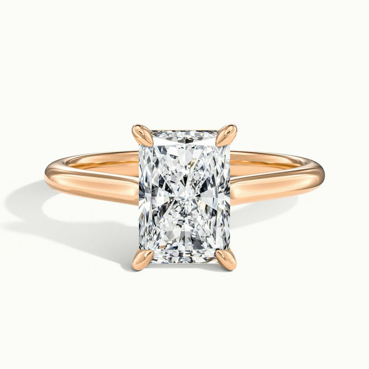 2.0CT Radiant Cut Moissanite Solitaire Diamond Engagement Ring