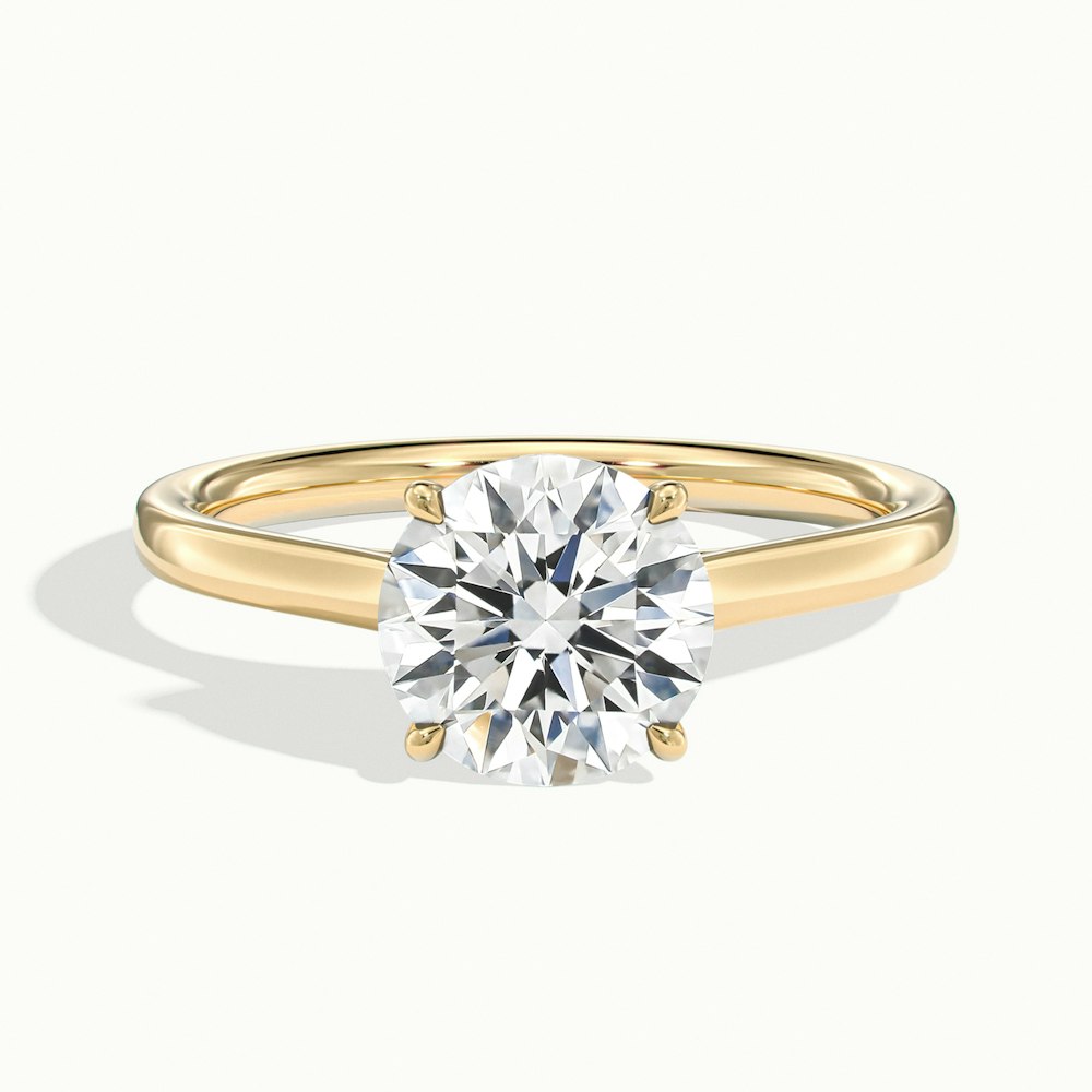 1.50CT Round Cut Moissanite Solitaire Diamond Engagement Ring