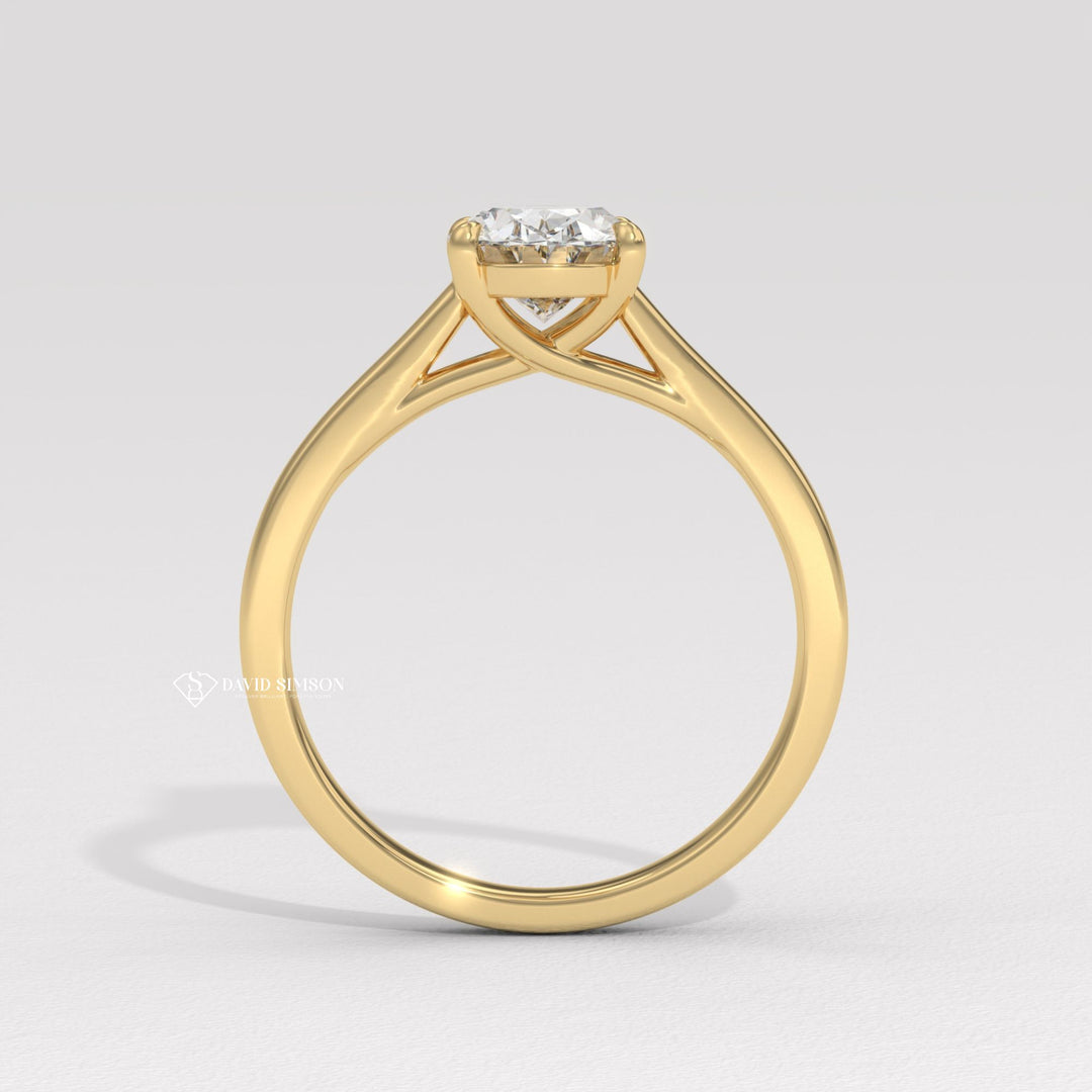 2.0CT-3.0CT Oval Moissanite Diamond Solitaire Engagement Ring