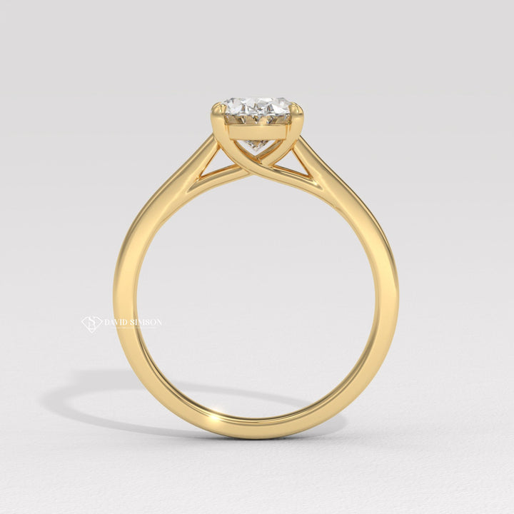 2.0CT-3.0CT Oval Moissanite Diamond Solitaire Engagement Ring