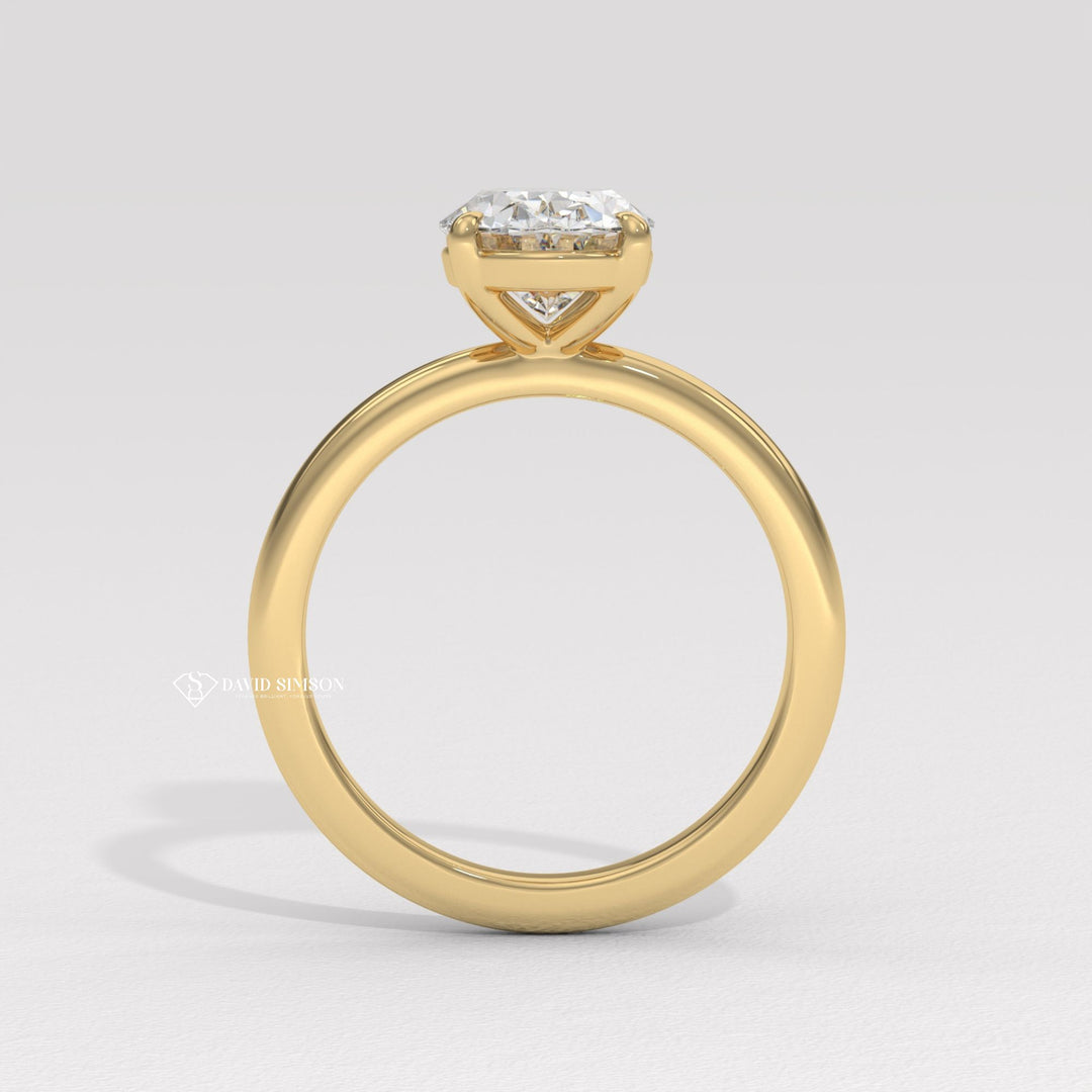 2.50CT-3.50CT Oval Moissanite Diamond Solitaire Engagement Ring